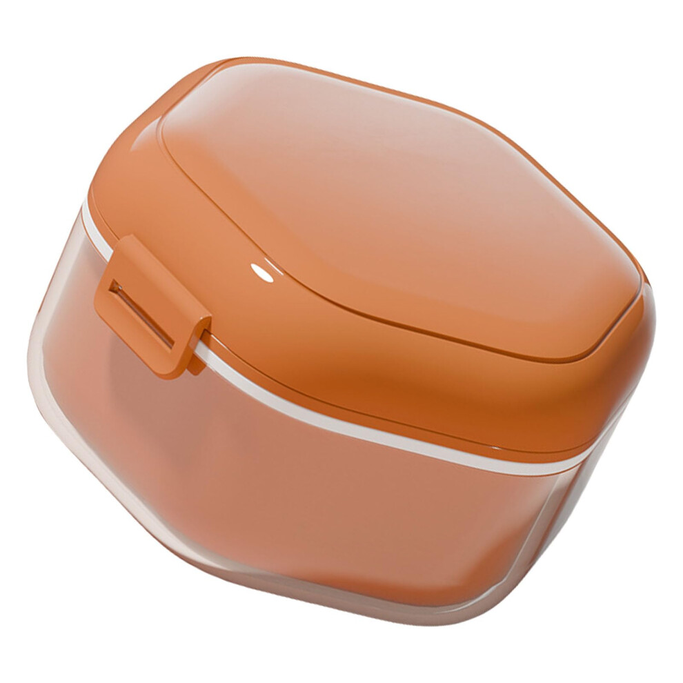 Orthodontic Retainer Case with Ventilation Holes, Clear Dental Storage Box for Aligners and Dentures