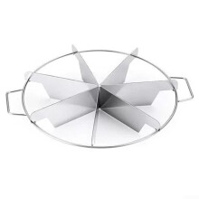 Stainless Steel Cake Cutter and Pizza Slicer with Precise Portion Control, 7Cut Circular Divider