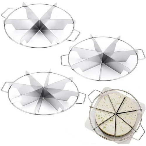 Stainless Steel Cake Cutter and Pizza Slicer with Precise Portion Control, 7Cut Circular Divider 2