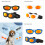 Windproof Dogs Sunglasses Suitable for Medium-Pink transparent 2