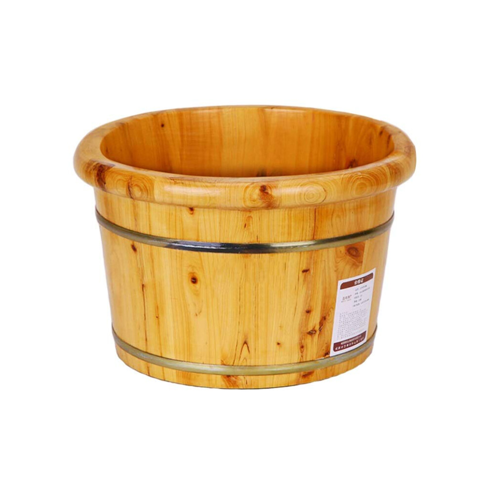 Green Natural Cedar Wooden Foot Spa Tub With Leakproof Barrel Design For Relaxation And Pedicure