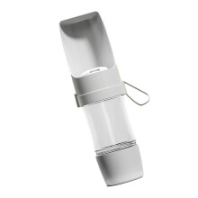 Dog Travel Drink Bottle Foldable Bowl for Outdoor-Gray White