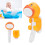 Shower Sprayer Cartoon Design Universal Interface Durable Material Parent Child Interactive Suction Cup Mount Bath Tool For Kids 4