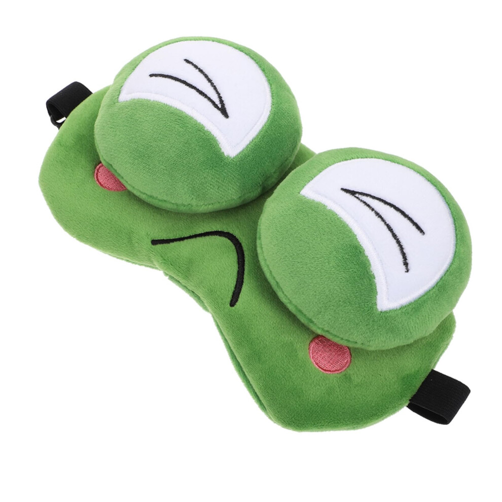 Light Cute Frog Sleep Mask Plush Eye Cover Blocking Comfort For Travel Camping Sleeping