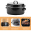 Roasting Pan Enamel Cooking Pot  Temperature Resistant MultiFunction Kitchen Roaster 2