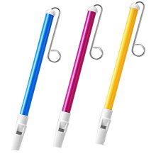 3Pcs Slide Whistle Musical Instrument Toy with Smooth Metal Handle for Kids Music Creativity