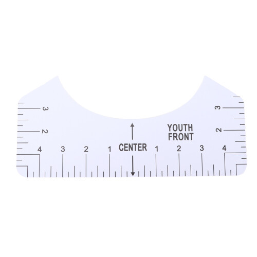 9Pcs PVC T-Shirt Alignment Tool Set for Sewing, V-Neck Ruler 2