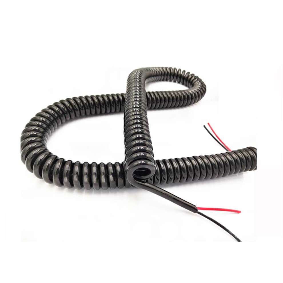 Retractable Elastic Antifreeze Tank Grounding Spiral Cable 2 Core 1.5Mm2 Spring Wire Telescopic Coil Static 0.5M 9094768583586