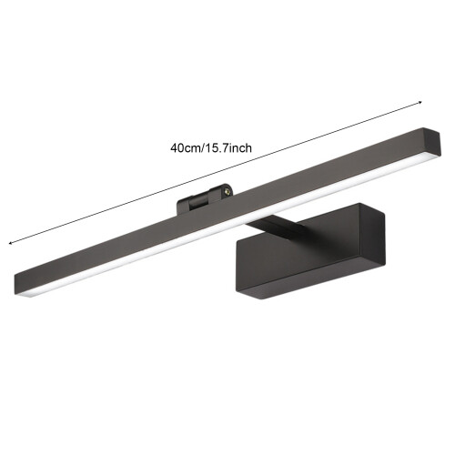 Modern 9W LED Wall Sconce Light 40cm Adjustable Colors for Bathroom & Mirror 1