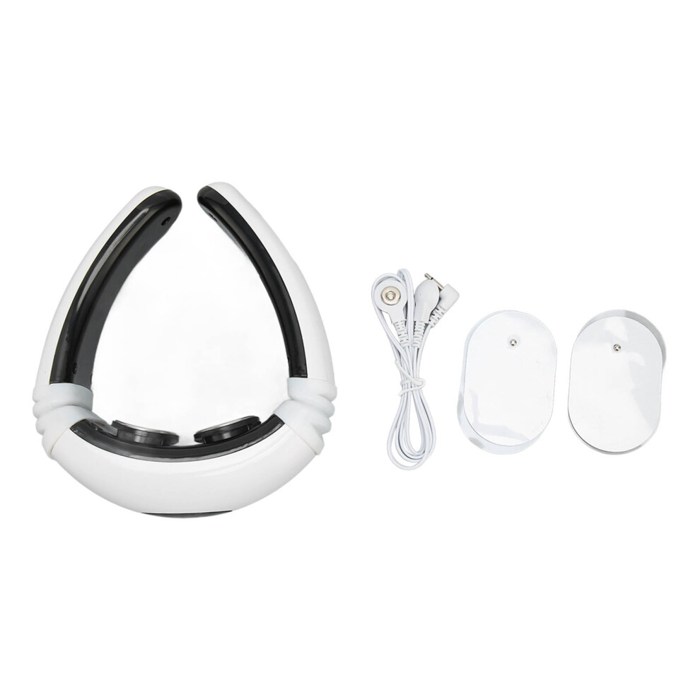 Relax Neck With Electric Pulse Vibration Wireless Deep Tissue Massage Device Adjustable Intensity Levels For Cervical Spine And Muscle Relief