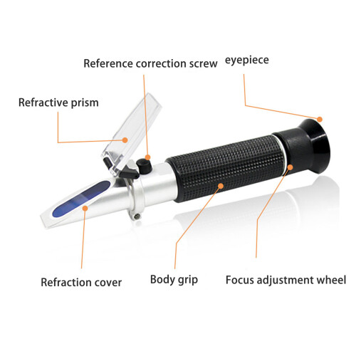 High Accuracy Aluminum Alloy Brix Refractometer 0-90% 14.5cm 2
