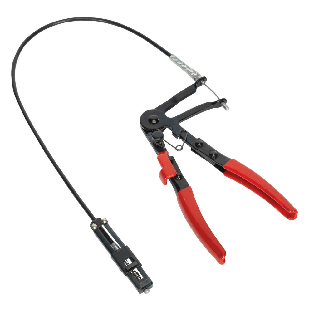 Hose Clamp Pliers With Ratcheting Lock, Flexible 630Mm Cable, 1855Mm For Automotive 9187378643556