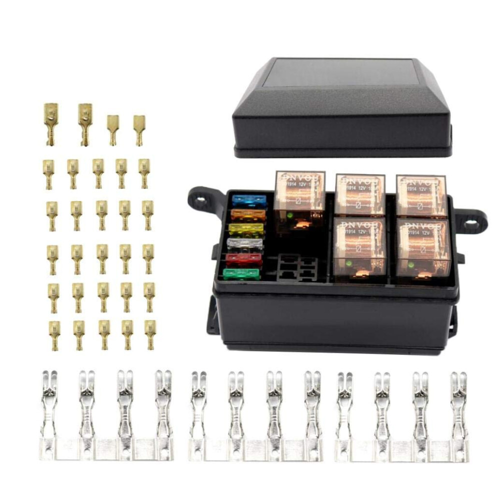 6 Way Waterproof Marine Fuse Relay Box For Boat Rv Car Automotive 9094768578537