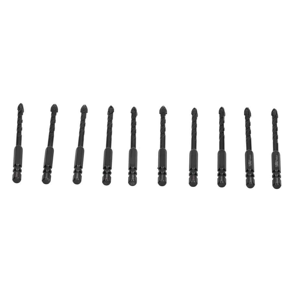 98Mm Spearhead Drill Bits Set For Glass Ceramic Wood Tile - 10Pcs 9391377699173