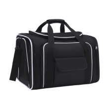 Folding Cats Dog Carriers Bag Large-black and white bars