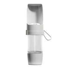 2 in 1 Dog Water Food Dispenser Drinking Feeders for-Gray White