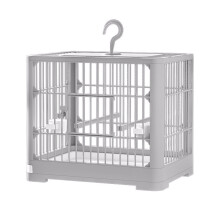 Breathable Bird Villa Cage Spacious Ventilated Birdcage-Gray