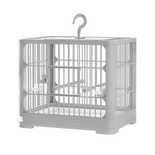 Breathable Bird Villa Cage Spacious Ventilated Birdcage-Gray