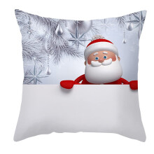 Snowman Pillow 45x45 Cm Christmas Backrest Cushion Silver Color For Bedroom Decor