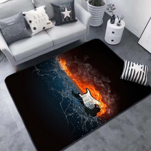 Drum Rug with Nonslip Rubber Backing, Noise Reduction and Shock Absorption, 140x230cm