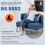 Homcom (Blue) HOMCOM 2 Seater Sofa, Small Sofa with Wing Back, Thick Seat 8