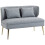 Homcom (Grey) HOMCOM 2 Seater Sofa, Small Sofa with Wing Back, Thick Seat 2