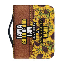 Bible Cover Case Leather Extra Large Sunflower Design For Women Men XLarge Bible Covers For Bibles