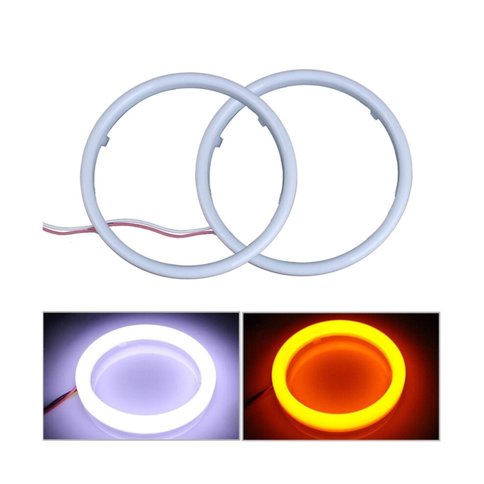 Car Angel Eyes 90Mm Led Halo Ring Daytime Running Drl Turn Signal 12V Car Head Light/White/Yellow 9187378644829