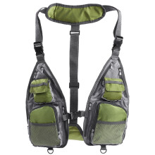 Outdoor Fishing Vest Pack For Men Women Adjustable Shoulder Straps Two Molded Hard Drop Down Benches Foam Insert Rod Tube Holder Easy Access Gear