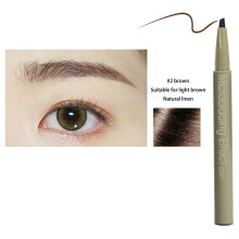 Øjenbrynsblyant med mikrotip, vandtæt, hurtigttørrende, bundmaling og nem makeupfjerner, velegnet til begyndere og professionelle, til