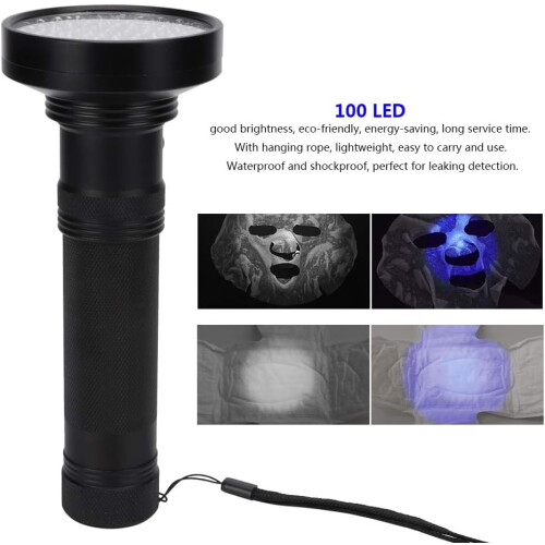 Pet Urine Detection Flashlight For Cosmetic Banknote Verification Blacklight Detector Black 2