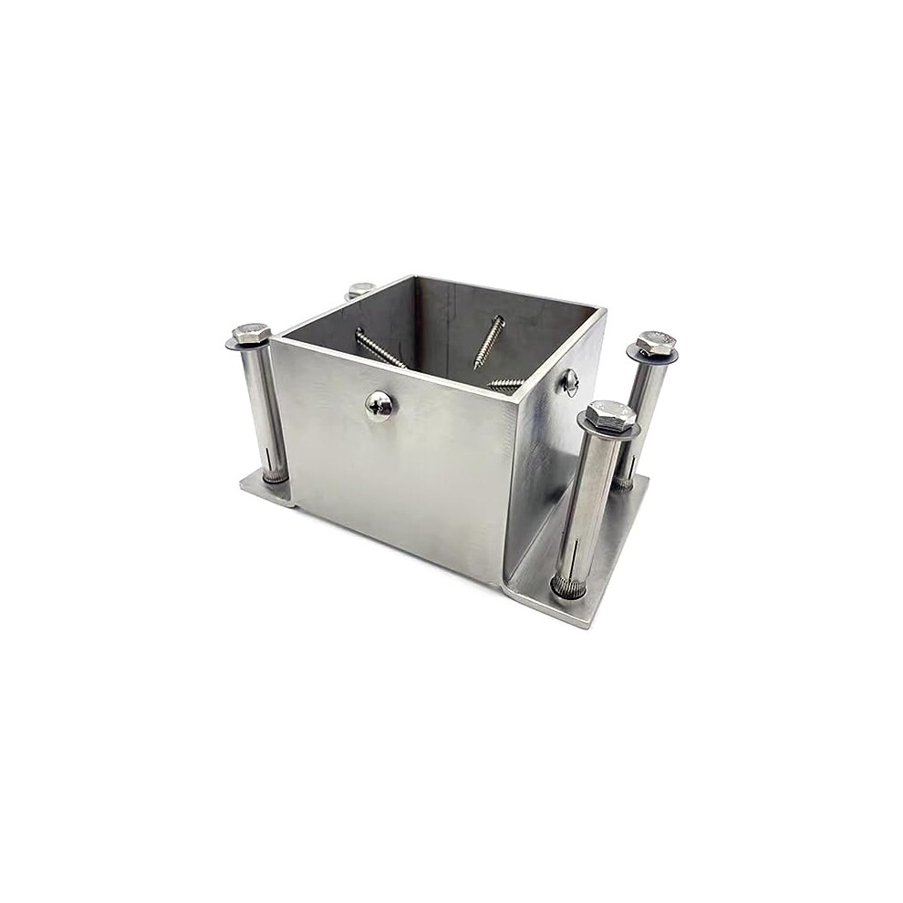 Stainless Steel Post Base Bracket Heavy Duty For Concrete And Wood Decks, Pergolas, Mailboxes, Railing Posts 9187378645093