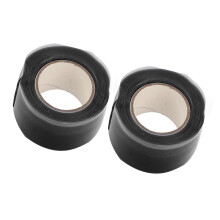 2 pièces de ruban adhésif en silicone flexible, autoadhésif, noir, pour canoë et kayak