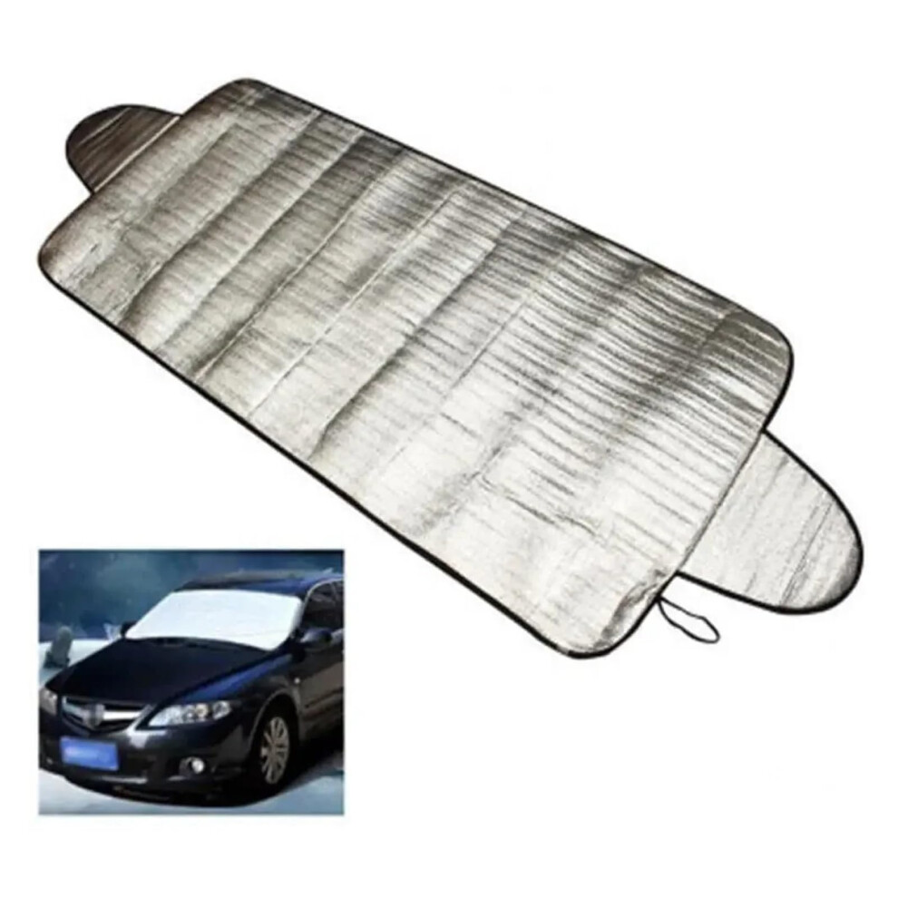 Car Windshield Sun Shade And Snow Cover 150X70cm Winter Frost Protection Universal Fit Front Shield 9187378645192