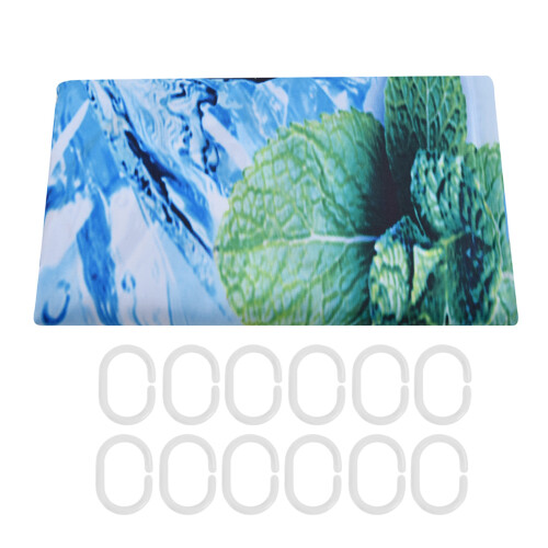 Wasserdichte Polyester-Badvorhang 180x200cm mit Haken 1