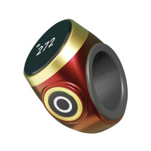 Finger Counter Ergonomic Waterproof Ring Clicker For Indoor Walking Counting Golf Math Classroom Exercise Wine Red