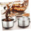 4pcs Non Stick Round Baking Pan Set Anodized Aluminium Deep Cake Tins Easy Clean  Temp 5