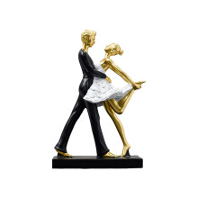 Tanzende Ballerinas, Paar-Figur, dekoratives Ornament,-Bgold