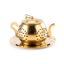 Versatile Teapot Feature Lid And Integrated Tea Filter-Gold