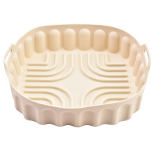 Air Fryer Silicone Liner Nonstick Heat Resistant Oven and Microwave Baking Mat Off White 21.5x6.5x5cm