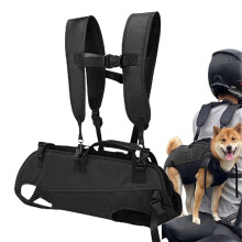 Dog Sling Adjustable Dog Harness Pet Hiking Backpack For Motorcycle Travel, Vet Rescue, Senior Hiking, Black M