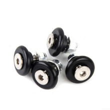 Motorcycle Tail Box Bracket Base Plate Bushing Pad Buckle 4Pack Black Plastic And Steel