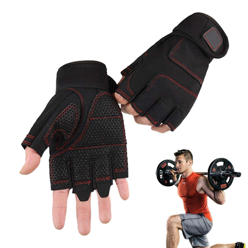 Riding Gloves Adjustable Wrist Hard Knuckle Anti-Slip Palm Fingerless Mittens With Touchscreen For Airsoft Hunting Work Hiking 9094768582169