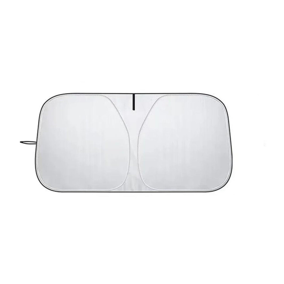 Car Windshield Sun Shade Uv Heat Blocking Reflective Cover 140X70cm Foldable Silver 9094768587317