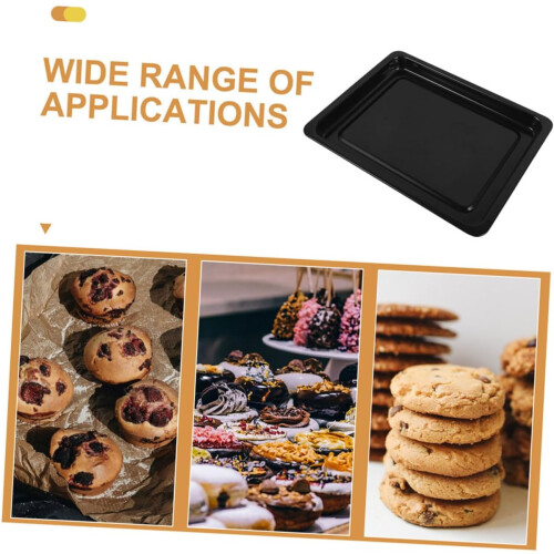 Large Rectangular Enamel Baking Pan 34x26cm Oven Safe Easy Clean Tray for Roasting and Cakes 2
