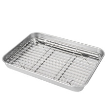 Stainless Steel Cooling Rack and Baking Tray Set, Heavy Duty, Removable Rack, Dishwasher Safe