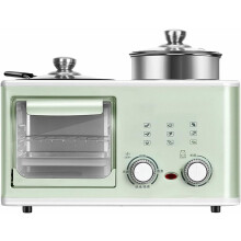 4in1 Breakfast Maker Station with Multifunctional Toaster Oven, Nonstick Pan, Large Capacity White
