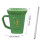 Unique Ceramic Toilet Shape Mug With Detachable Straw For-Green 2