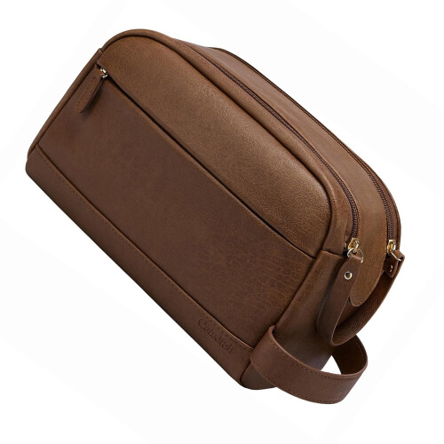 Tragbare Kosmetiktasche für Reisen, großes-hellbraun