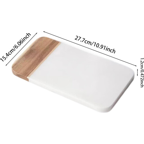 Wood Serving Tray and Cheese Board, Rustic Multipurpose Platter for Kitchen Dining Cafe Restaurant 1
